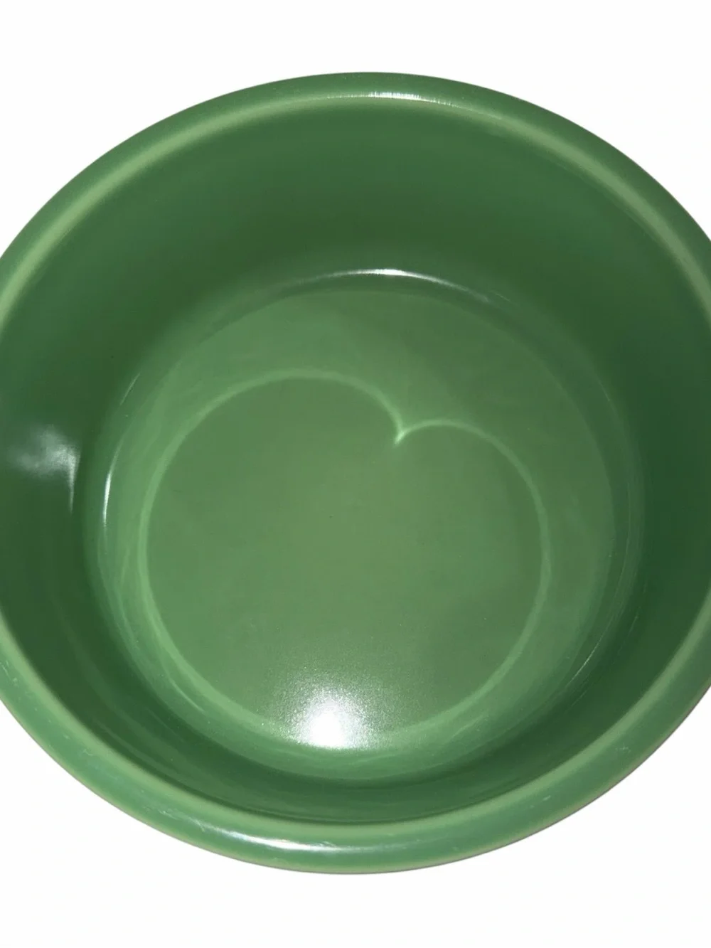 Longaberger Green Ceramic Dog Bowl with Embossed DOG Lettering